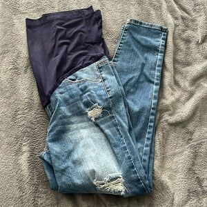 Women’s Pink Blush Maternity Skinny Jeans